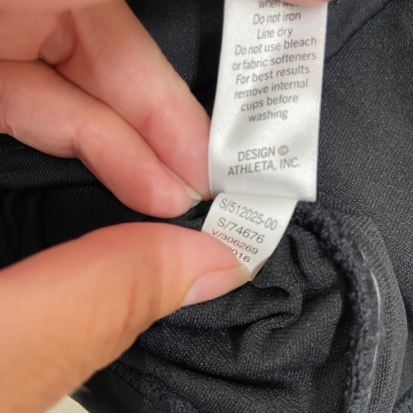 ATHLETA Harlow Tankini Black SWIM Top NWOT Small - Picture 5 of 5
